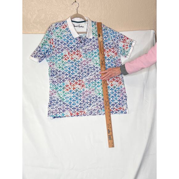 Robert Graham size L mens shirt short sleeve polo business casual golf travel - Picture 5 of 8